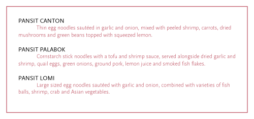 sides menu